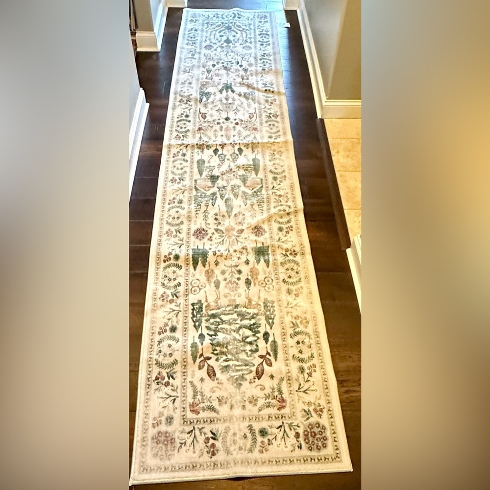 SOLD OUT Ruggable Juniper Runner Rug 2.5x12 Washable Botanical - Picture 13 of 16